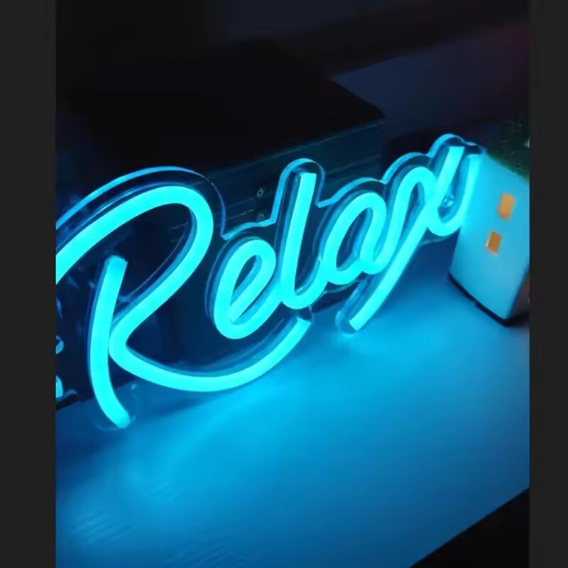 Relax Neon Sign - Home LED Light - Office Bedroom Spa Beauty Bar etc USB Powered