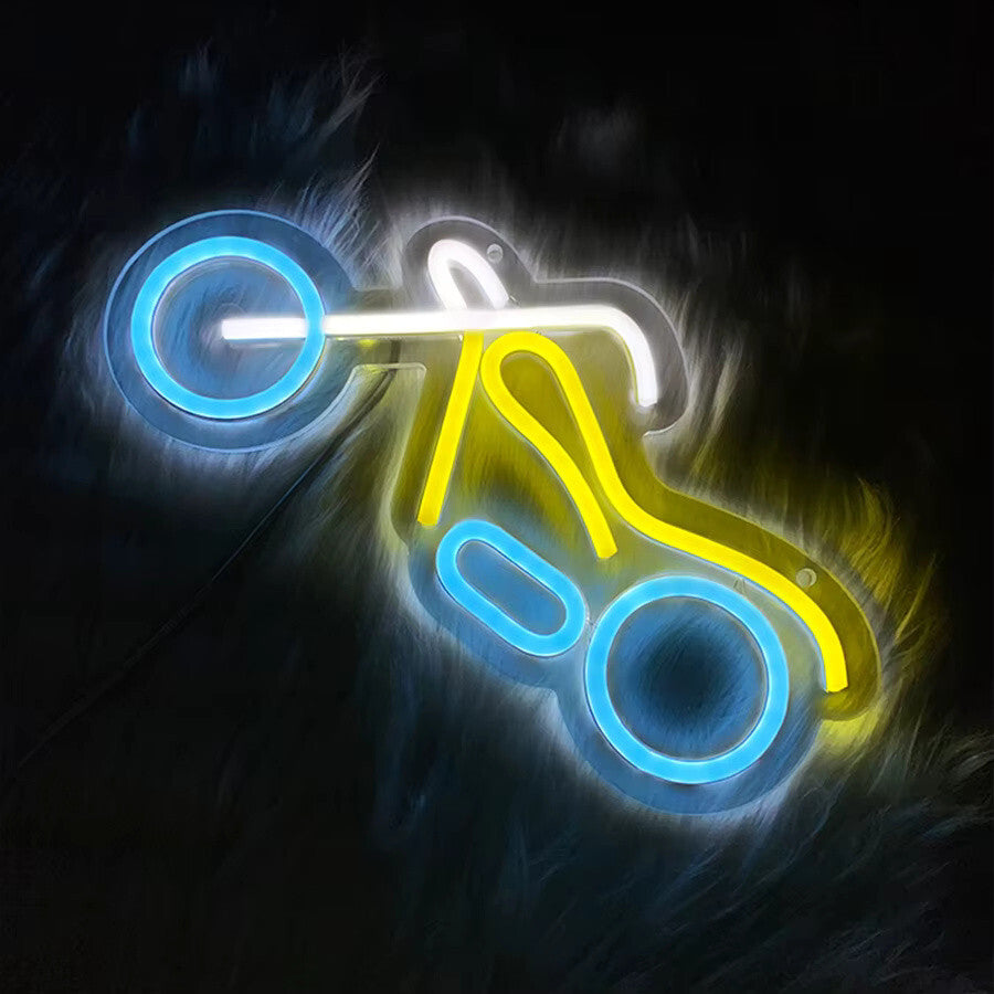 Motorbike Neon Sign - Home LED Light - Man Cave Bar Motorcycle Harley Davidson
