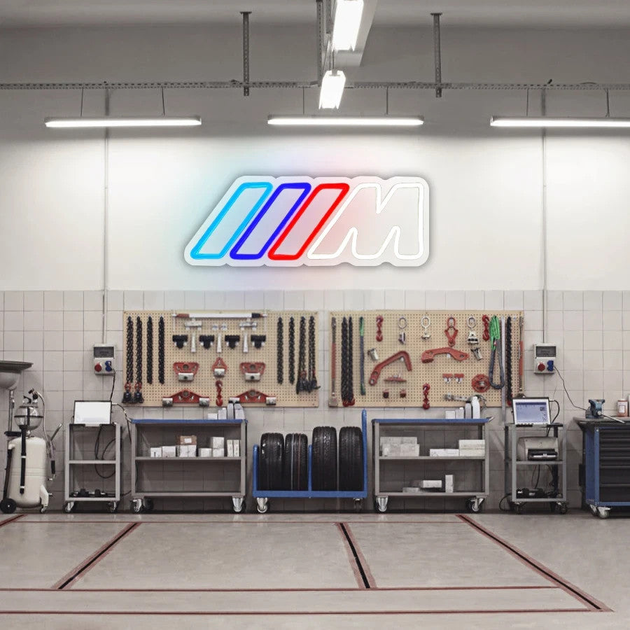 M Sport BMW Neon Sign - Garage / Home Workshop LED Light - Man Cave Bar M3 etc