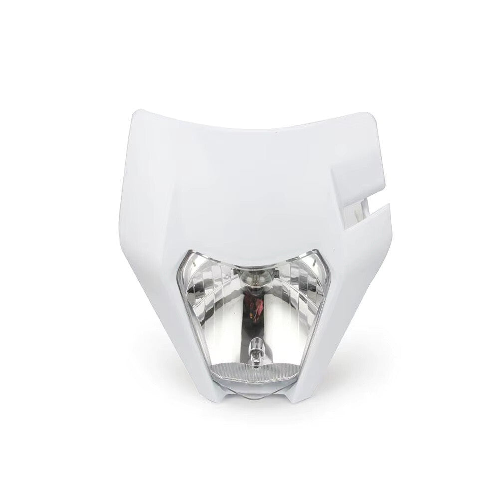 Universal Supermoto Enduro Headlight - For Honda Suzuki Yamaha Motorcycle WHITE