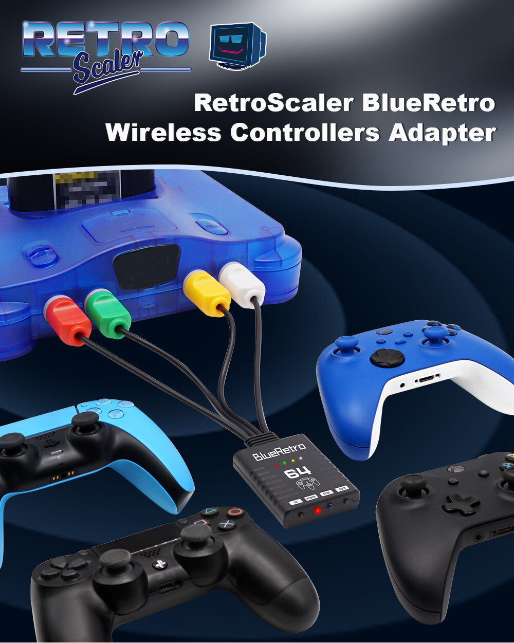 BlueRetro N64 Wireless Controller Adapter - For Nintendo 64 RetroScaler