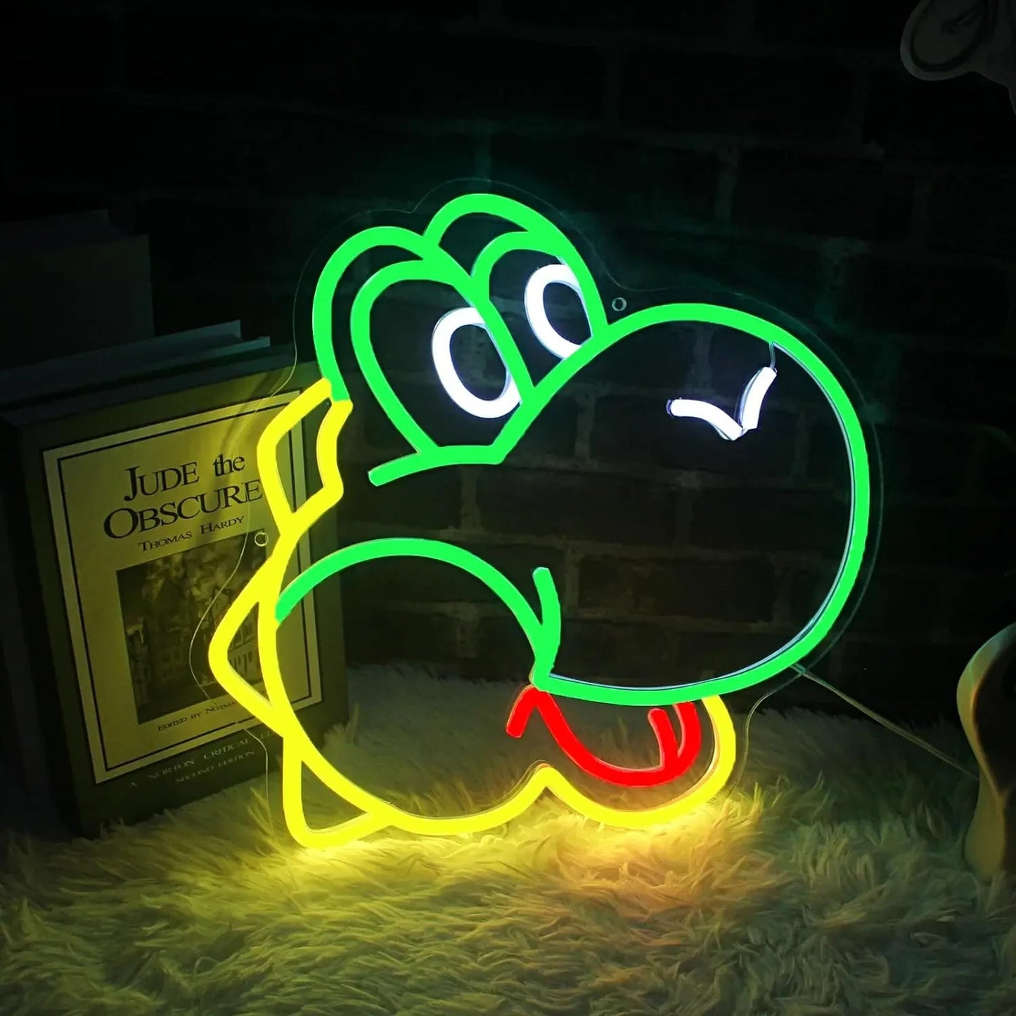 Yoshi / Mario Themed Neon Light - Nintendo Retro Gaming Sign Wall Gift USB