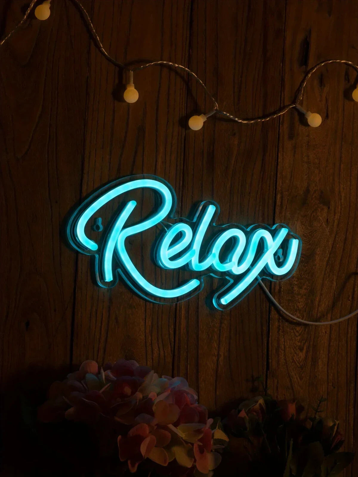 Relax Neon Sign - Home LED Light - Office Bedroom Spa Beauty Bar etc USB Powered
