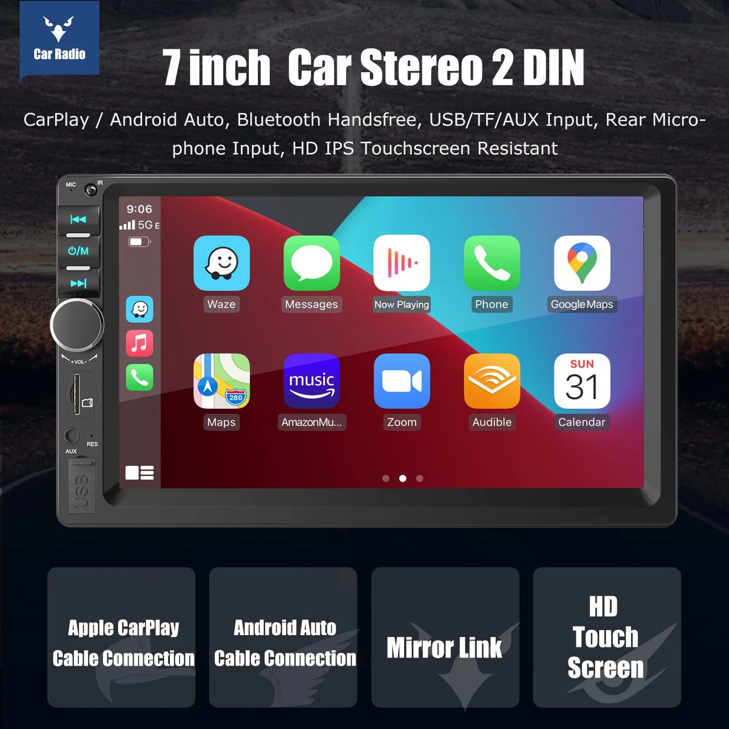 Car Stereo - Android Auto / Carplay + Reverse Camera GPS - Fiat Ducato Motorhome