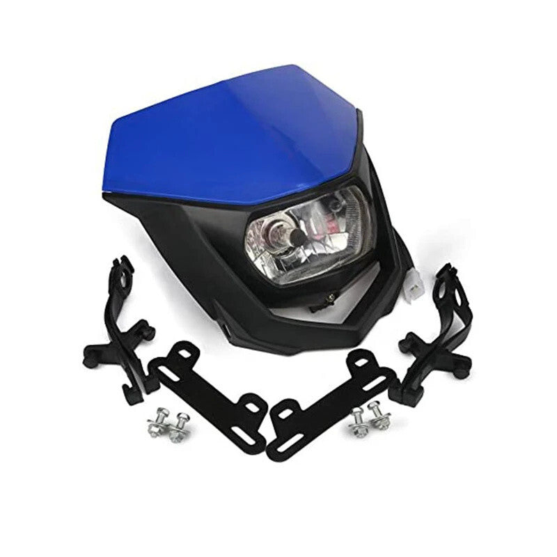 Universal Supermoto Enduro Headlight - For Suzuki Yamaha Honda Motorcycle Blue