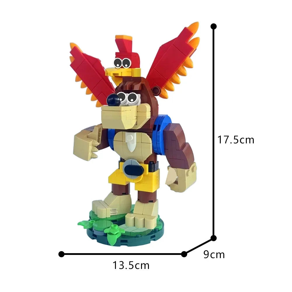 MOC Banjo Kazooie Model - Building Blocks Rareware Game Figure not Lego