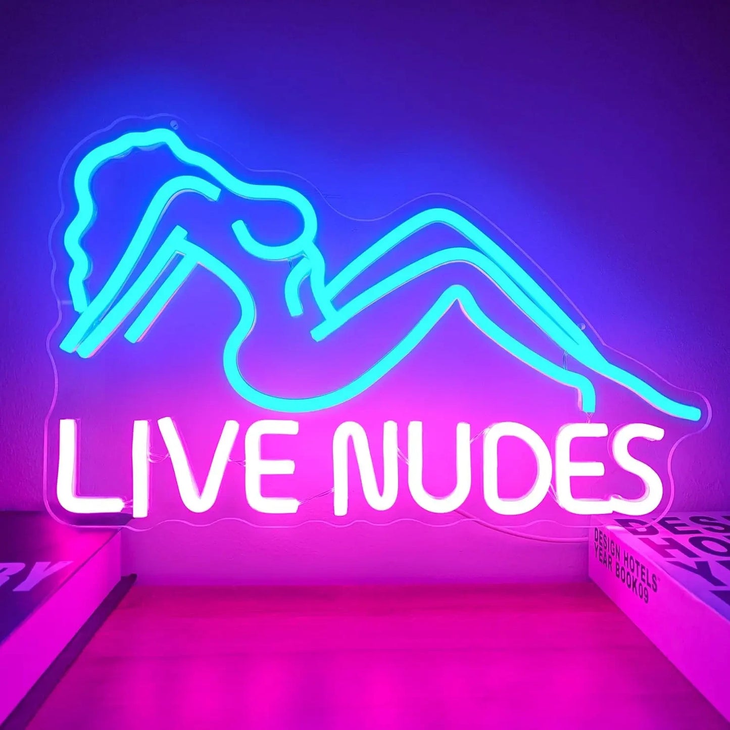 Stripper / Burlesque Girl Neon Sign - LED Light - Live Nudes Strip Club Sexy USB