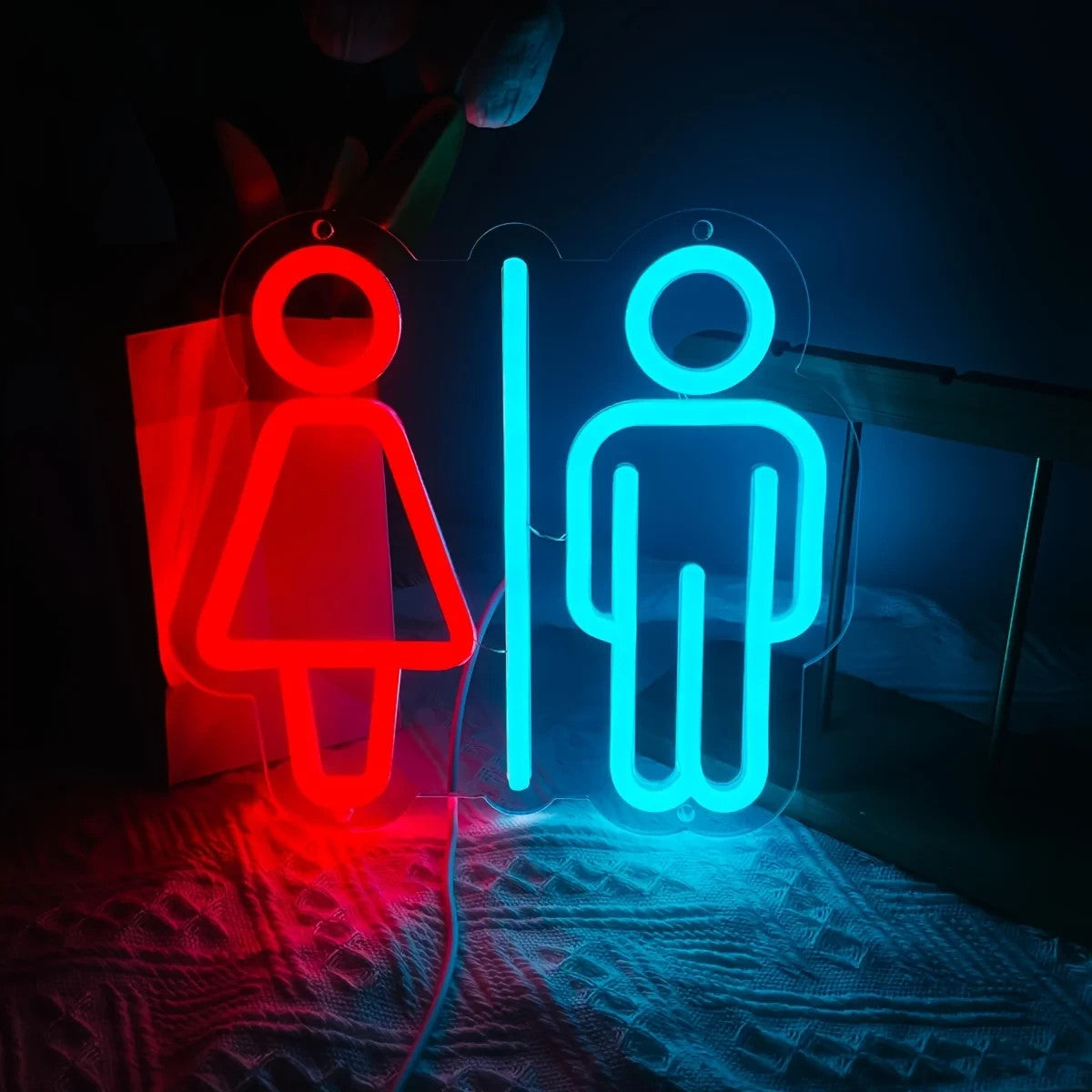 Neon Toilet Light | Male Female WC Loo Restroom Mens Womens Bathroom LED Sign