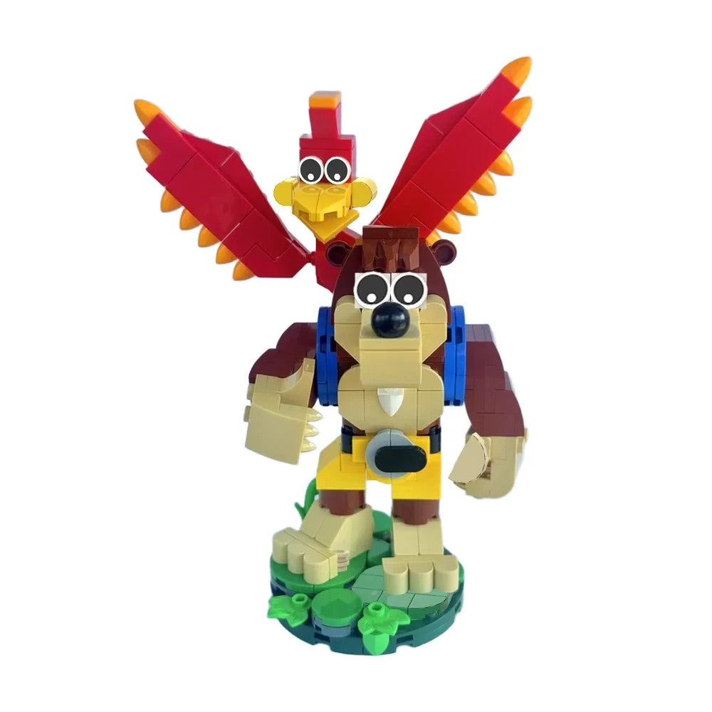 MOC Banjo Kazooie Model - Building Blocks Rareware Game Figure not Lego