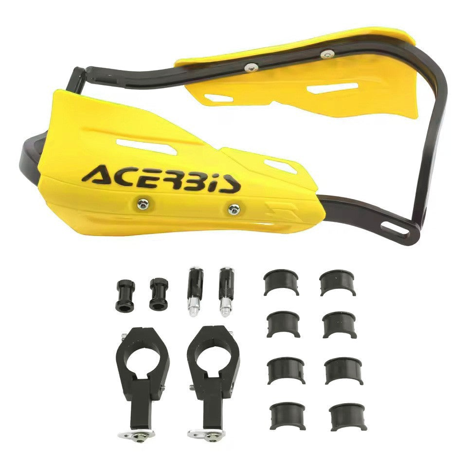 Yellow Handlebar Bar Guards Motocross Enduro - Mount Kit KTM etc Hand Guard