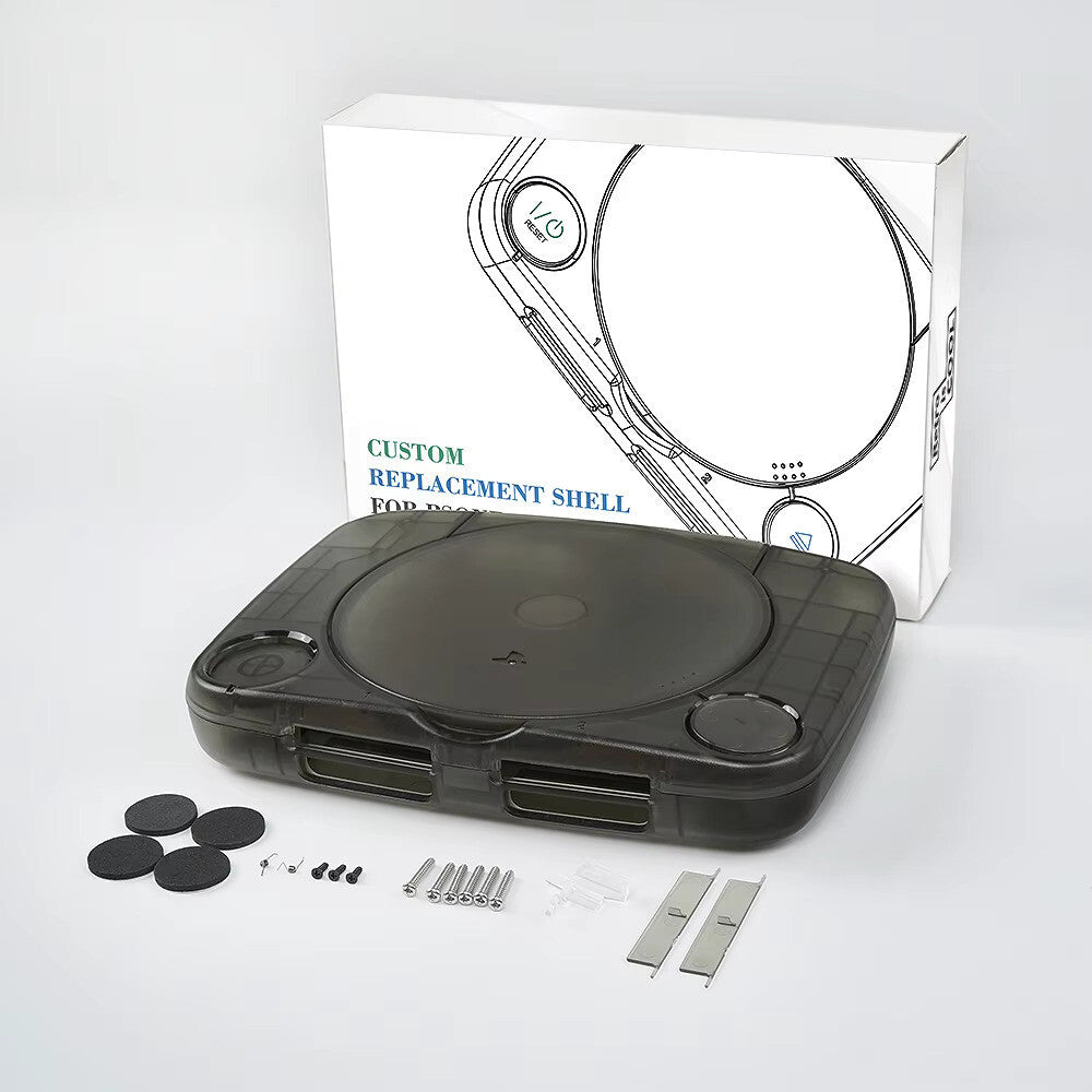 PS1 Replacement Shell / Casing / Case for PS One 1 Console - Translucent Black