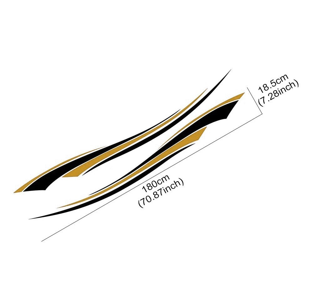 Campervan / Motorhome Decal Graphics Set, Black & Gold - Caravan Horsebox etc