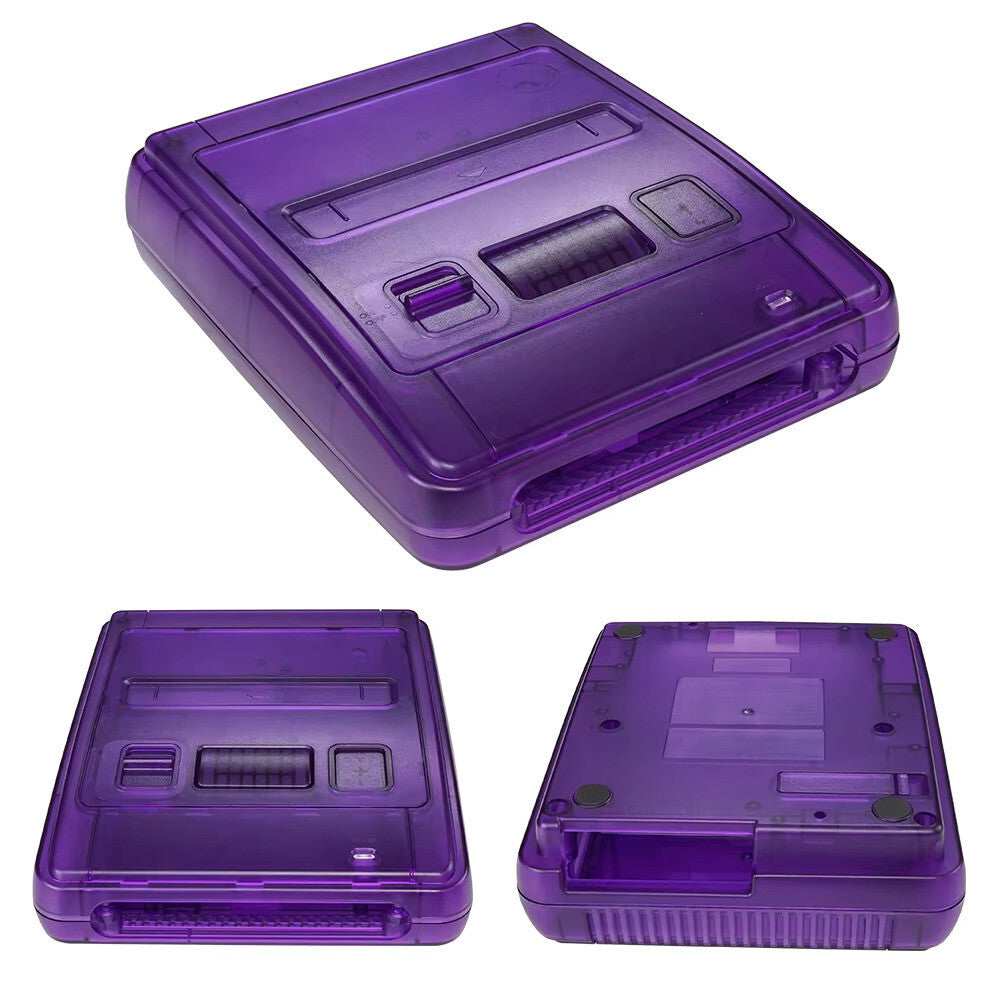 Replacement Casing / Shell / Case Nintendo Snes Console - Transparent Purple