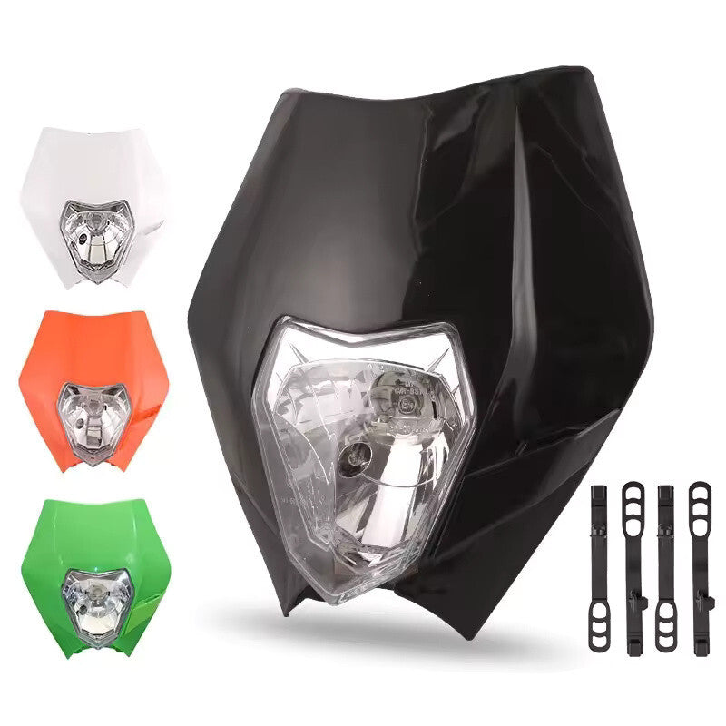 Universal Supermoto Enduro Headlight - For Honda Suzuki Yamaha Motorcycle Black