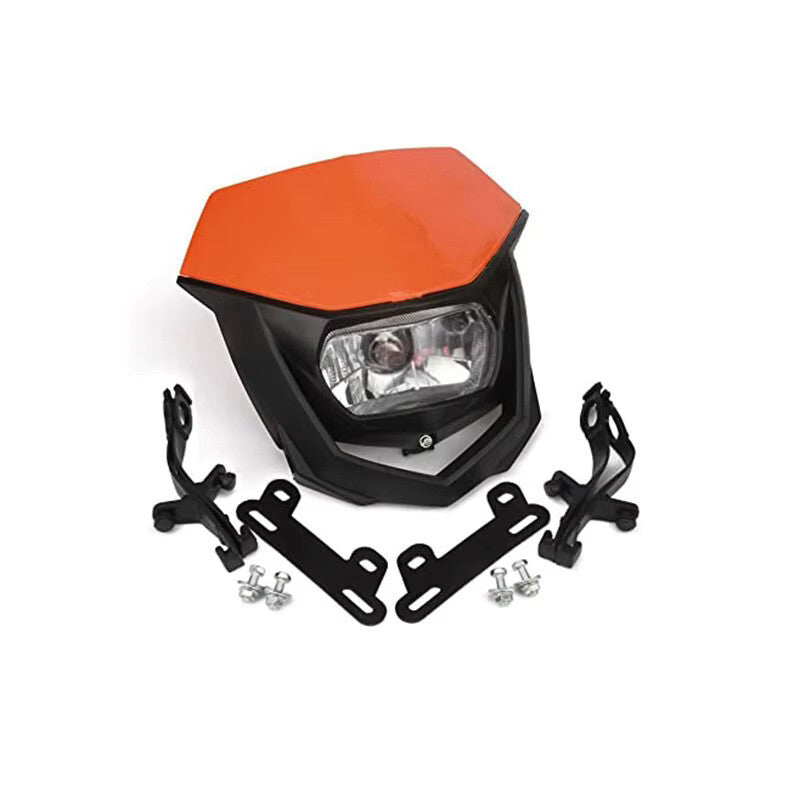 Universal Supermoto Enduro Headlight - For Suzuki Yamaha Honda Motorcycle Orange