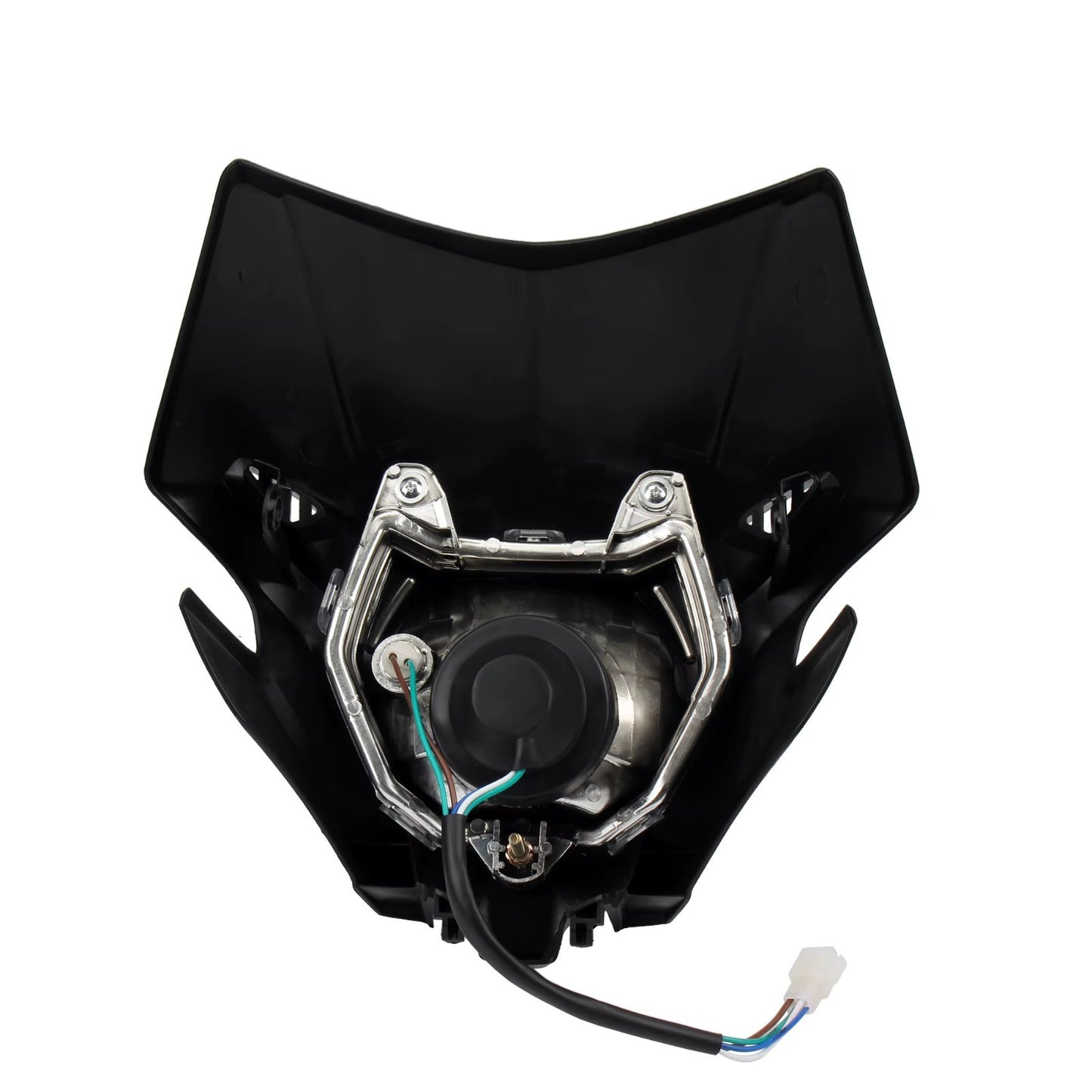 Universal Supermoto Enduro Headlight - For Honda Suzuki Yamaha Motorcycle BLACK