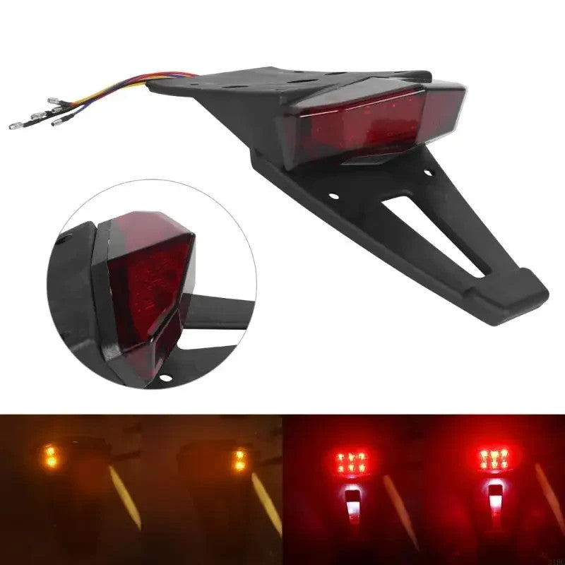 Tail Tidy With Integrated Rear Brake Light and Indicators LED Red Supermoto