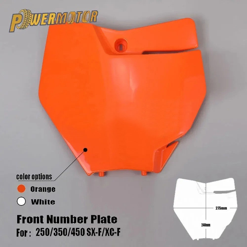 Motocross / Enduro - Front Number Plate Mask Plastic Cover For KTM Supermoto etc