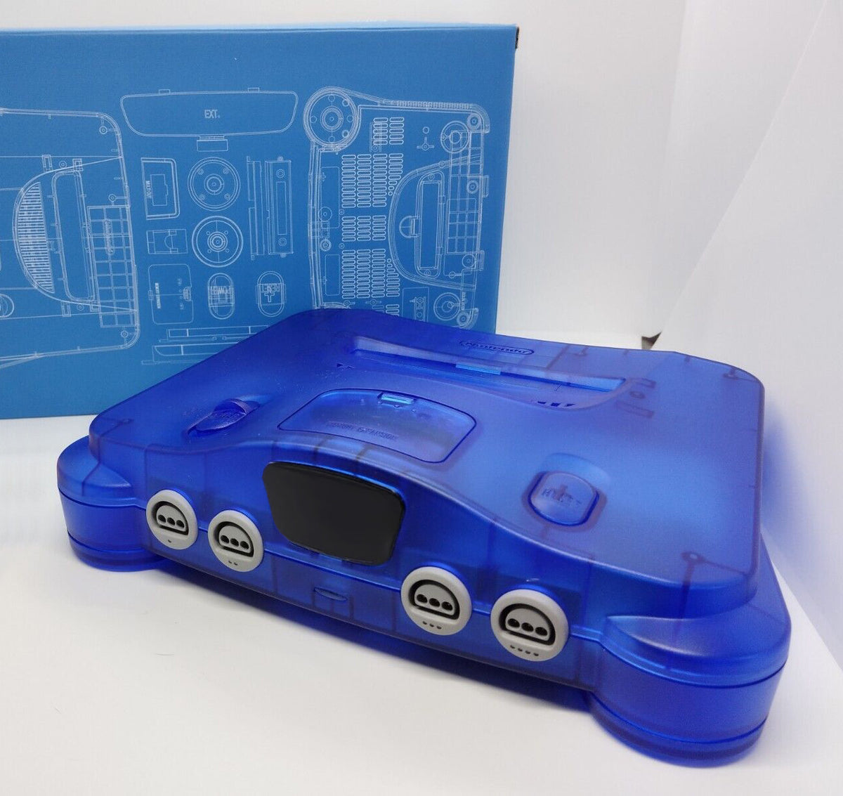 Replacement Casing / Shell / Case - Nintendo N64 Console - Translucent Blue