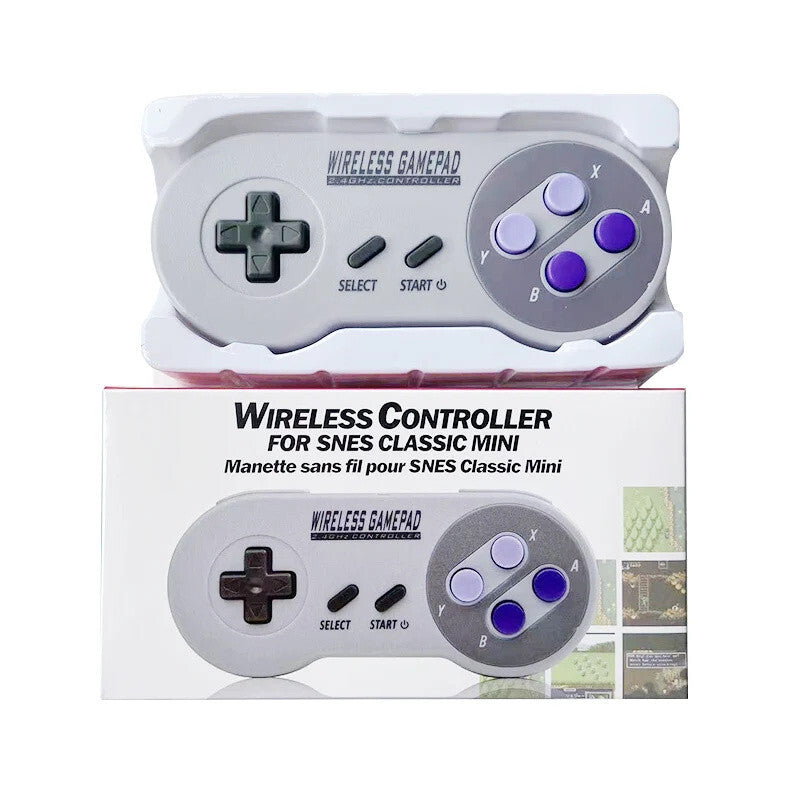SNES Wireless Controller 2.4GHZ For SNES NES Classic MINI / PC / MAC USB