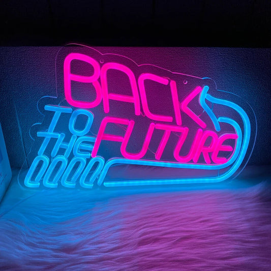 Back To The Future Retro Neon Sign - LED Light USB Powered Film 80's Movie