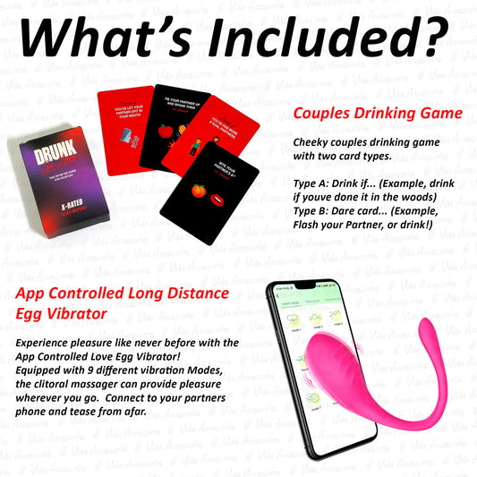 5 PC NAUGHTY VALENTINE'S DAY GIFT BUNDLE - BLUETOOTH VIBRATOR - DARE GAME COUPON