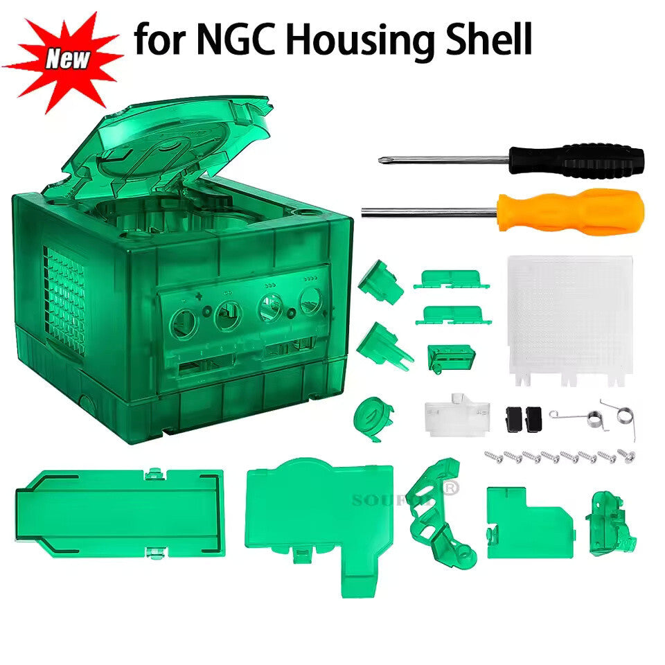 Replacement Casing / Shell / Case Nintendo Gamecube Console - Transparent Green