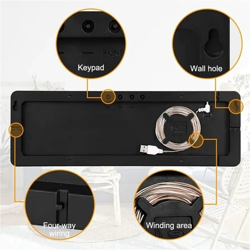 Digital Gym Wall Clock - Alarm Temperature / Time & Date gage Fitness Workout