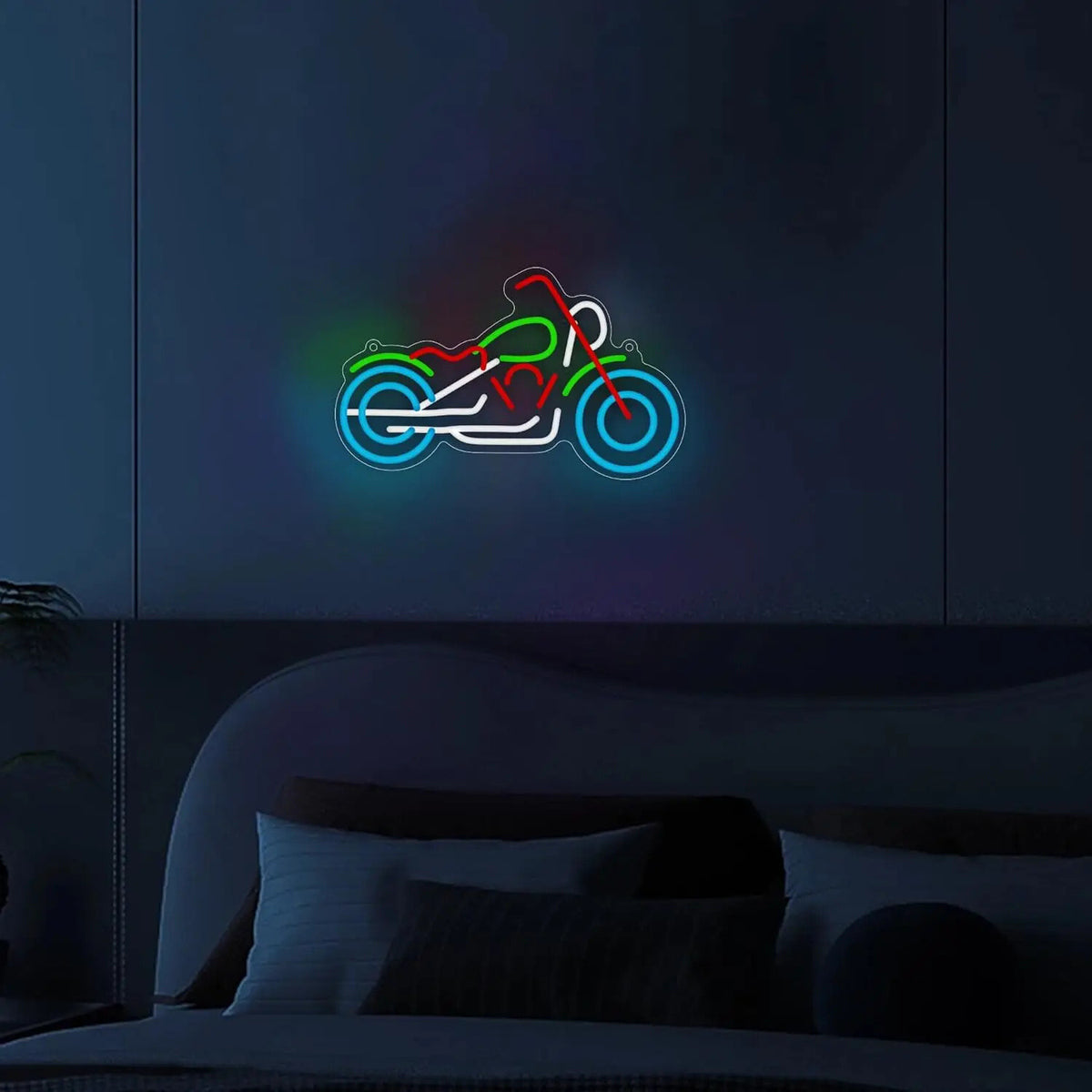 Motorbike Neon Sign - Home LED Light - Man Cave Bar Motorcycle Harley Davidson