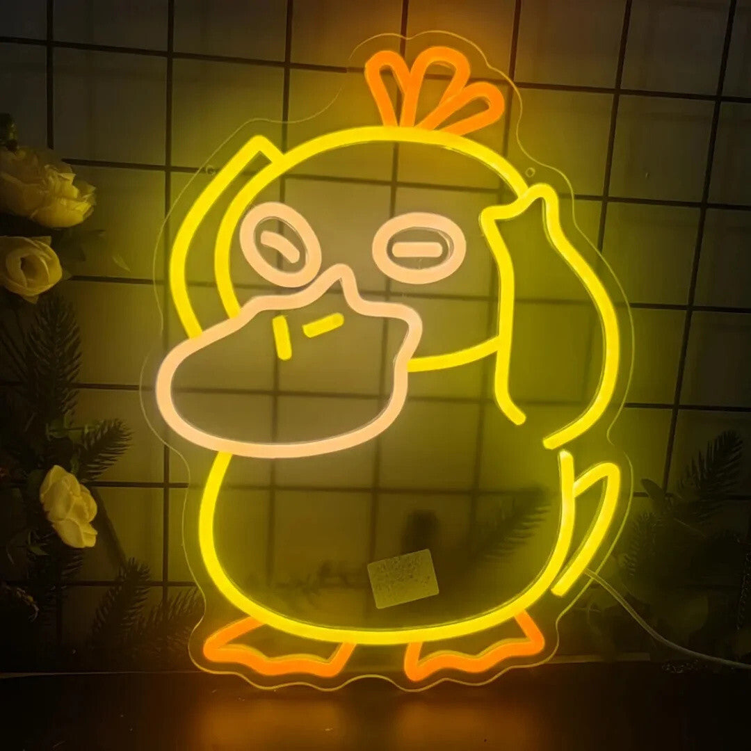 Psyduck Pokémon LED Neon Light - Nintendo Gaming Sign USB Powered Wall Gift