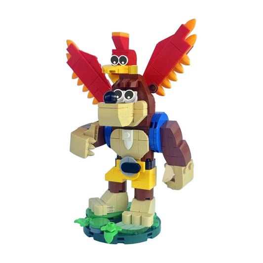 MOC Banjo Kazooie Model - Building Blocks Rareware Game Figure not Lego