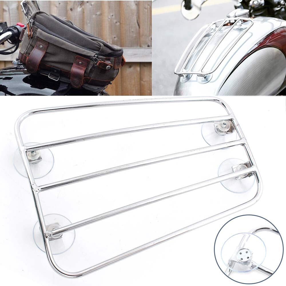 Motorcycle Fuel Tank Luggage Rack - Triumph Bonneville etc Universal Suction Cup