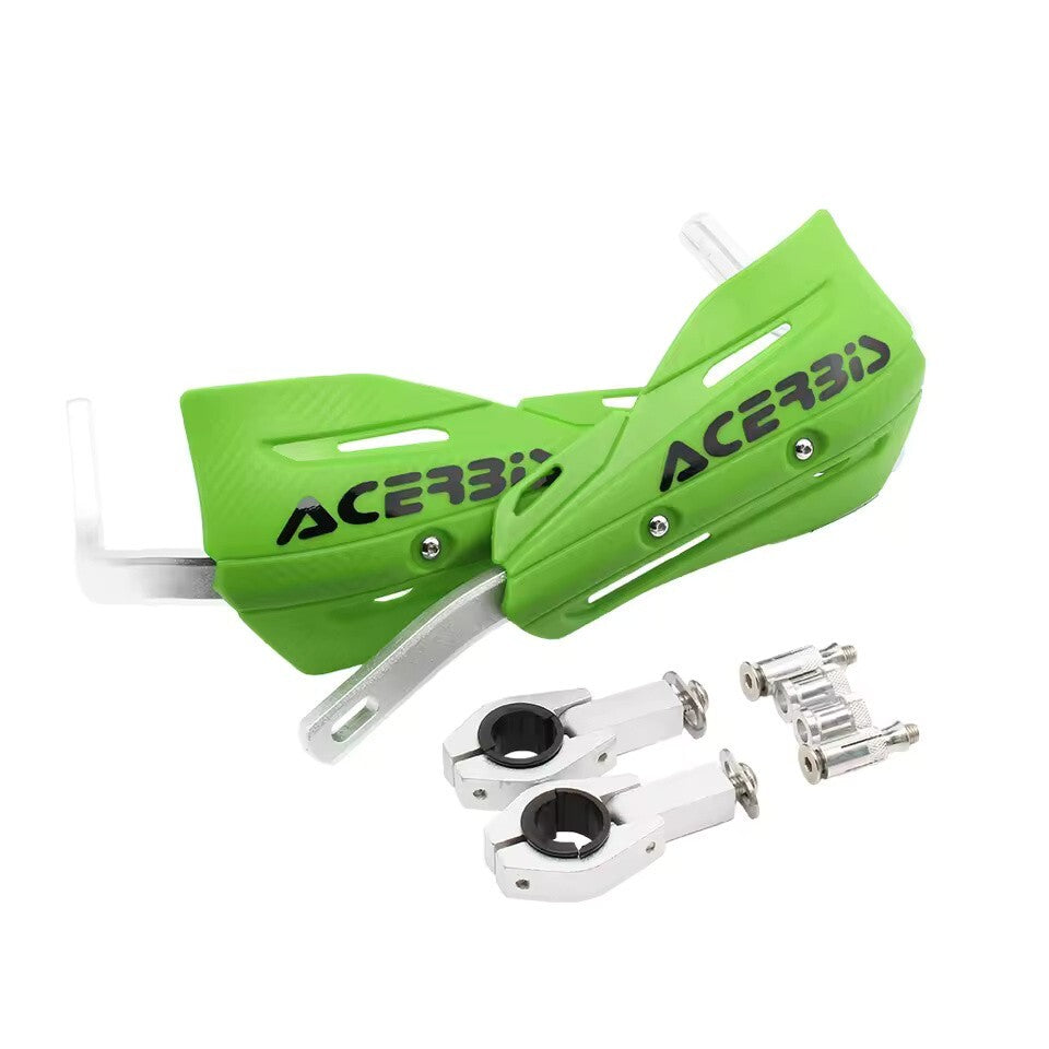 Green Handlebar Bar Guards Motocross Enduro - Mount Kit KTM etc Hand Guard