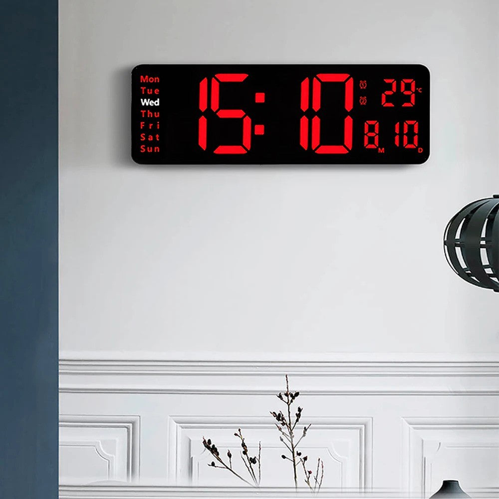 Digital Gym Wall Clock - Alarm Temperature / Time & Date gage Fitness Workout