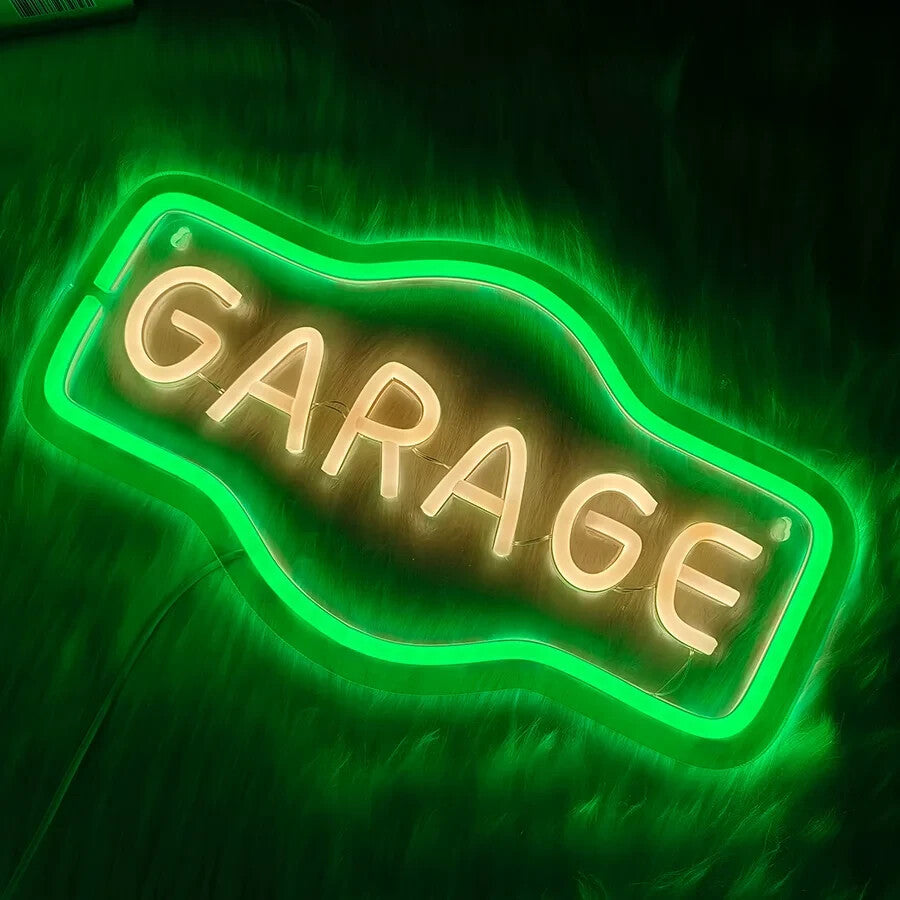 Garage / Home Workshop Neon Sign - Home LED Light - Man Cave Bar etc USB Powered