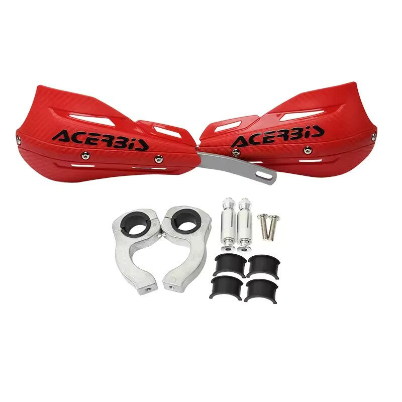 Red Handlebar Bar Guards Motocross Enduro - Mount Kit Honda etc Hand Guard