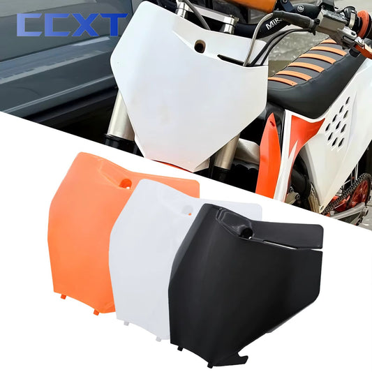 Motocross / Enduro - Front Number Plate Mask Plastic Cover KTM Supermoto White