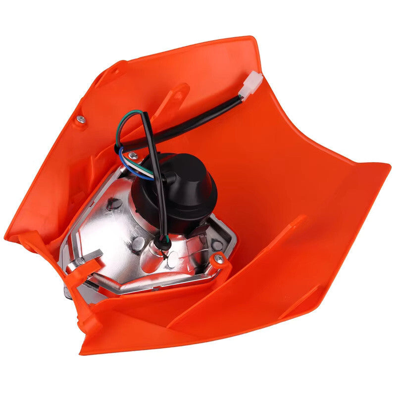 Universal Supermoto Enduro Headlight - For KTM Suzuki Yamaha Motorcycle ORANGE