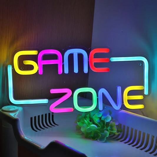 Game Zone LED Neon Light - Gaming Sign Wall Gift Nintendo Playstation Xbox Retro