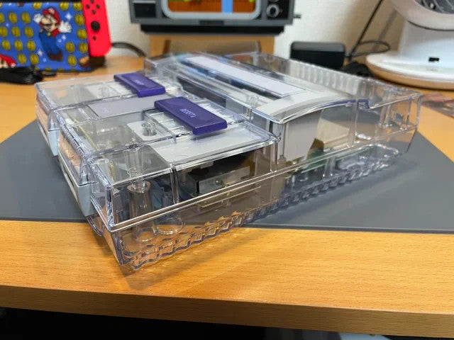 Replacement Shell Case for Nintendo SNES Console US VERSION - Transparent Clear