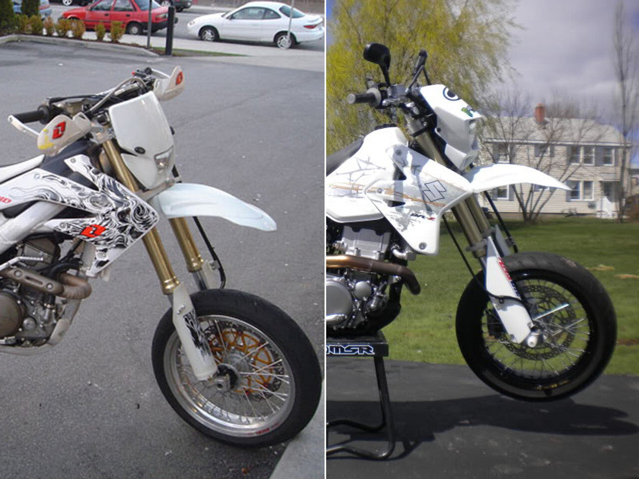 Universal Front Mudguard Fender - Supermoto / Motocross / Enduro White