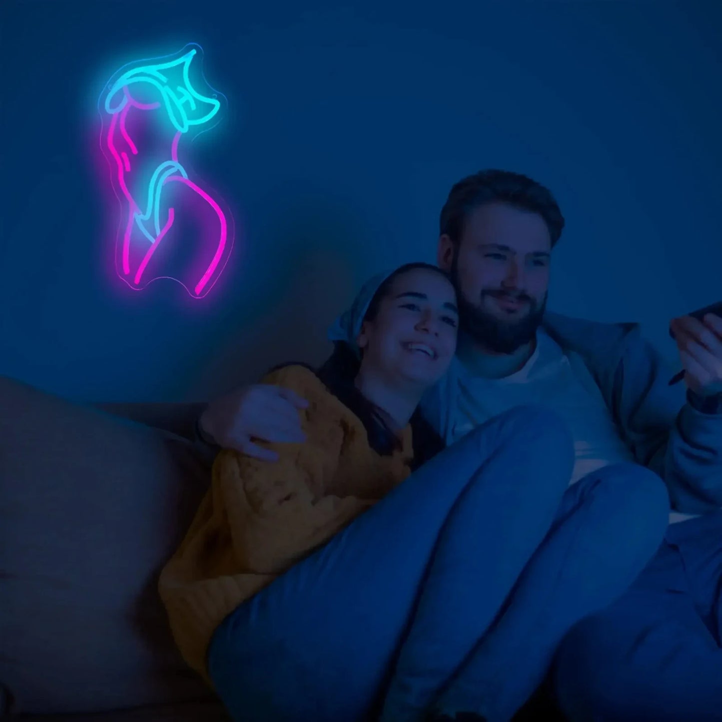 Stripper Girl Neon Sign - LED Light - Wall Strip Club Sexy topless Hot Party USB