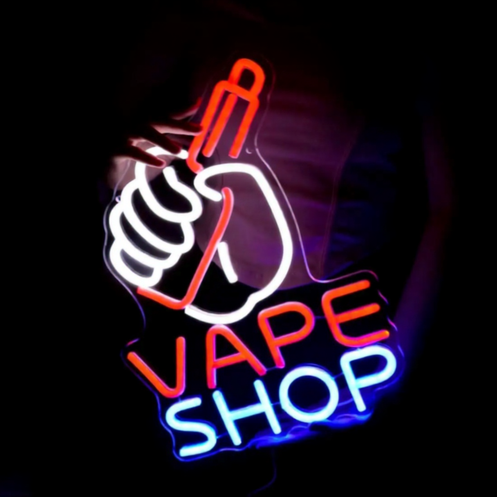 Vape Shop Neon Light -  Corner Store LED Sign - American Shop sweets Candy USB