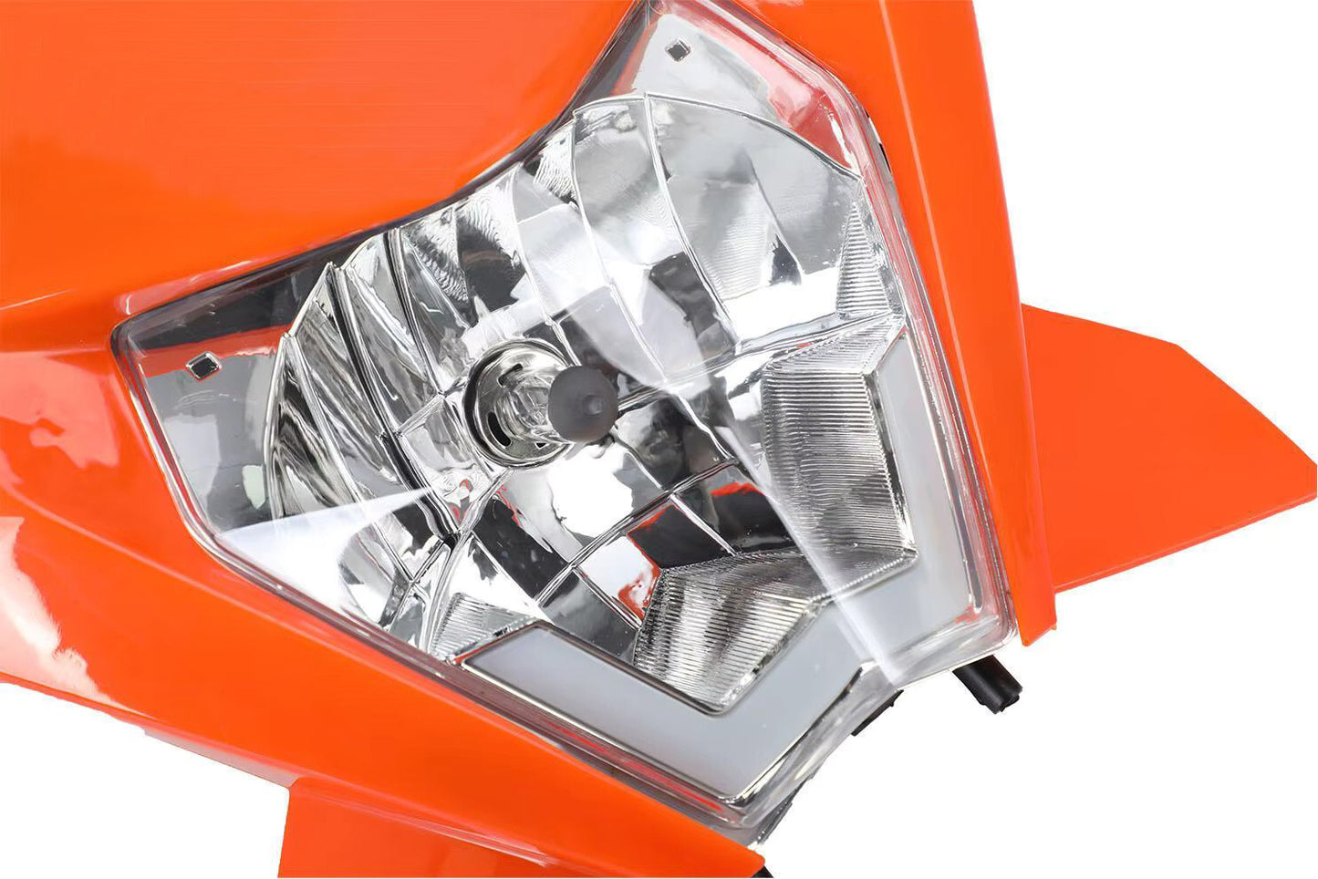 Universal Supermoto Enduro Headlight - For KTM Suzuki Yamaha Motorcycle ORANGE