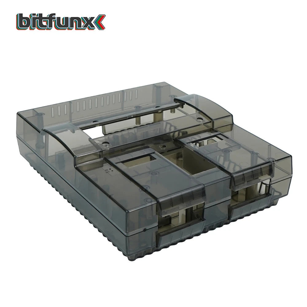 Replacement Shell Case for Nintendo SNES Console US VERSION - Transparent Black