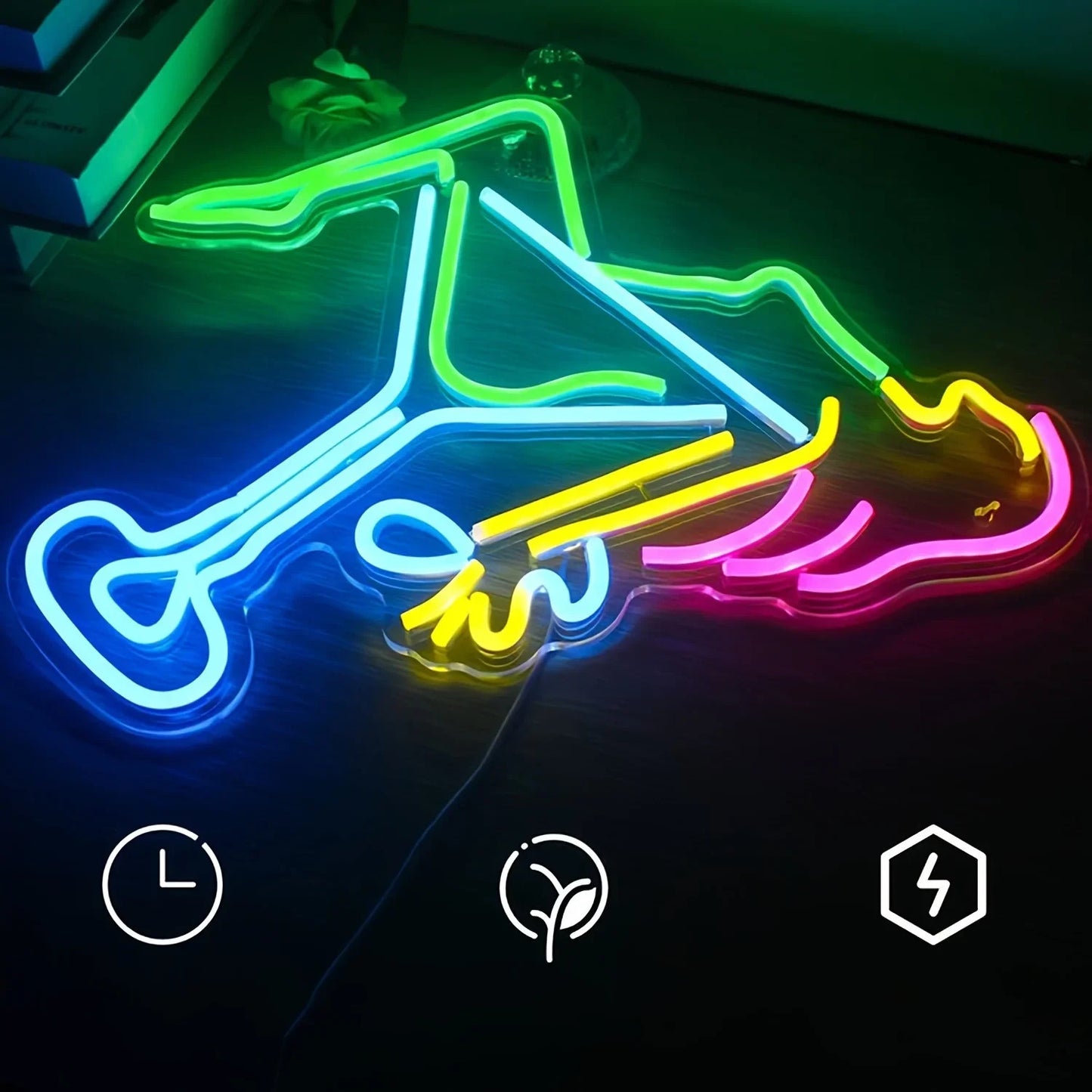 Burlesque Girl / Martini Glass Neon Sign - LED Light - Strip Club Sexy Stripper