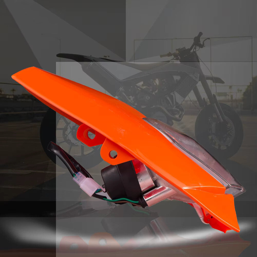 Universal Supermoto Enduro Headlight - For KTM Suzuki Yamaha Motorcycle ORANGE