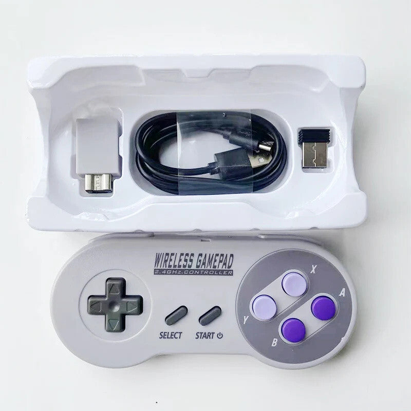 SNES Wireless Controller 2.4GHZ For SNES NES Classic MINI / PC / MAC USB