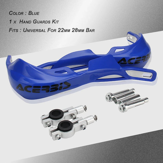 Blue Handlebar Bar Guards For Motocross Enduro - Mount Kit KTM HONDA etc Hand