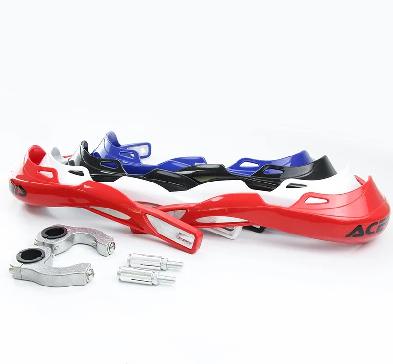 Red Handlebar Bar Guards For Motocross Enduro - Mount Kit KTM HONDA etc Hand
